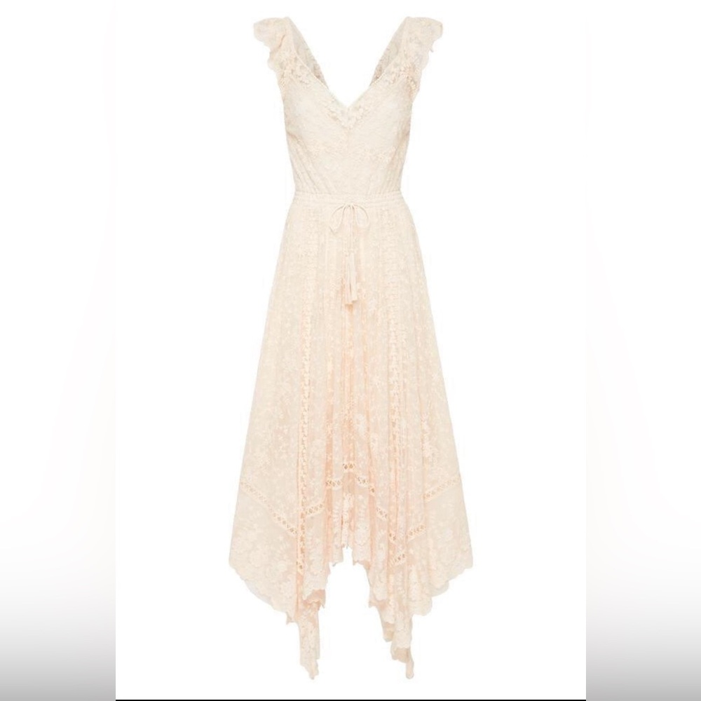 NWOT Spell and the Gypsy Collective Le Gauze Lace Kerchief Dress Sz. L - Picture 7 of 11